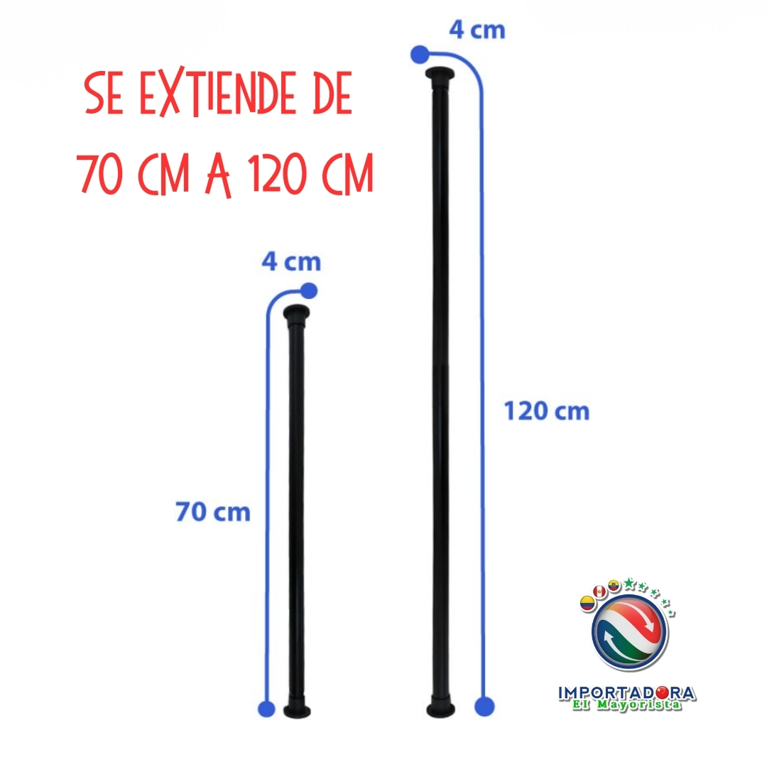 Tendedero expansible de 70 a 120 cm - medidas y dimensiones