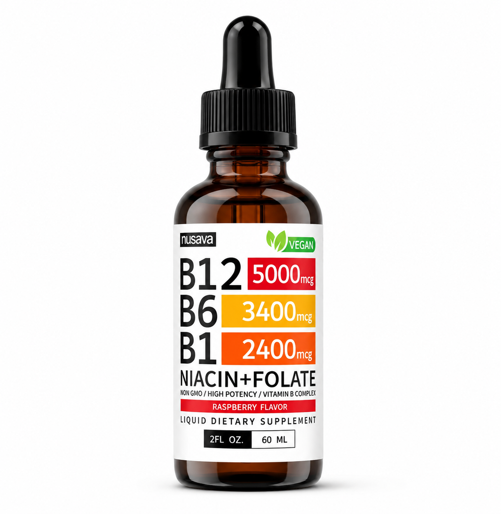 Complejo B Gotas - B12, B6, B1, Niacin + Folate, 60ml