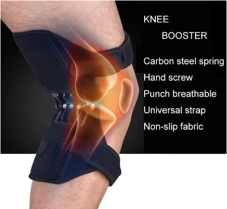 Rodillera Knee Booster con resorte de acero al carbono