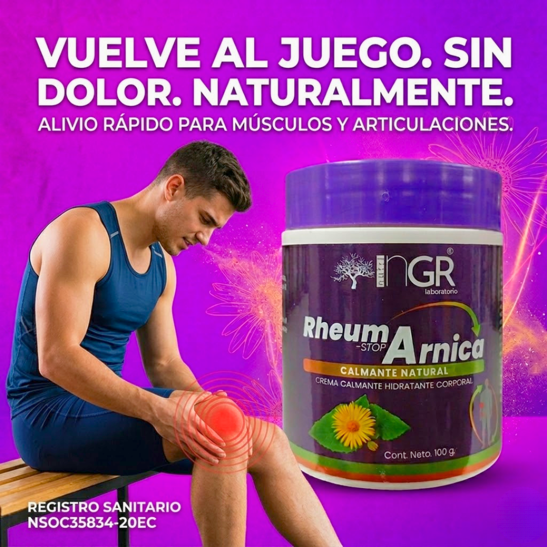 Rheum Árnica - Vuelve al juego sin dolor, alivio para músculos y articulaciones