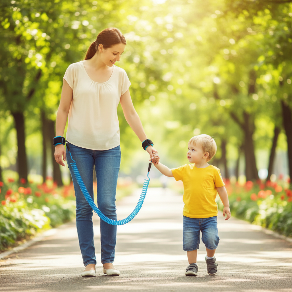 Arnés enlace seguridad niños - lifestyle familia parque
