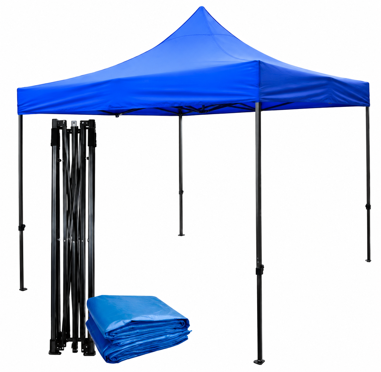 Carpa expandible 3x3 metros azul con estructura plegable