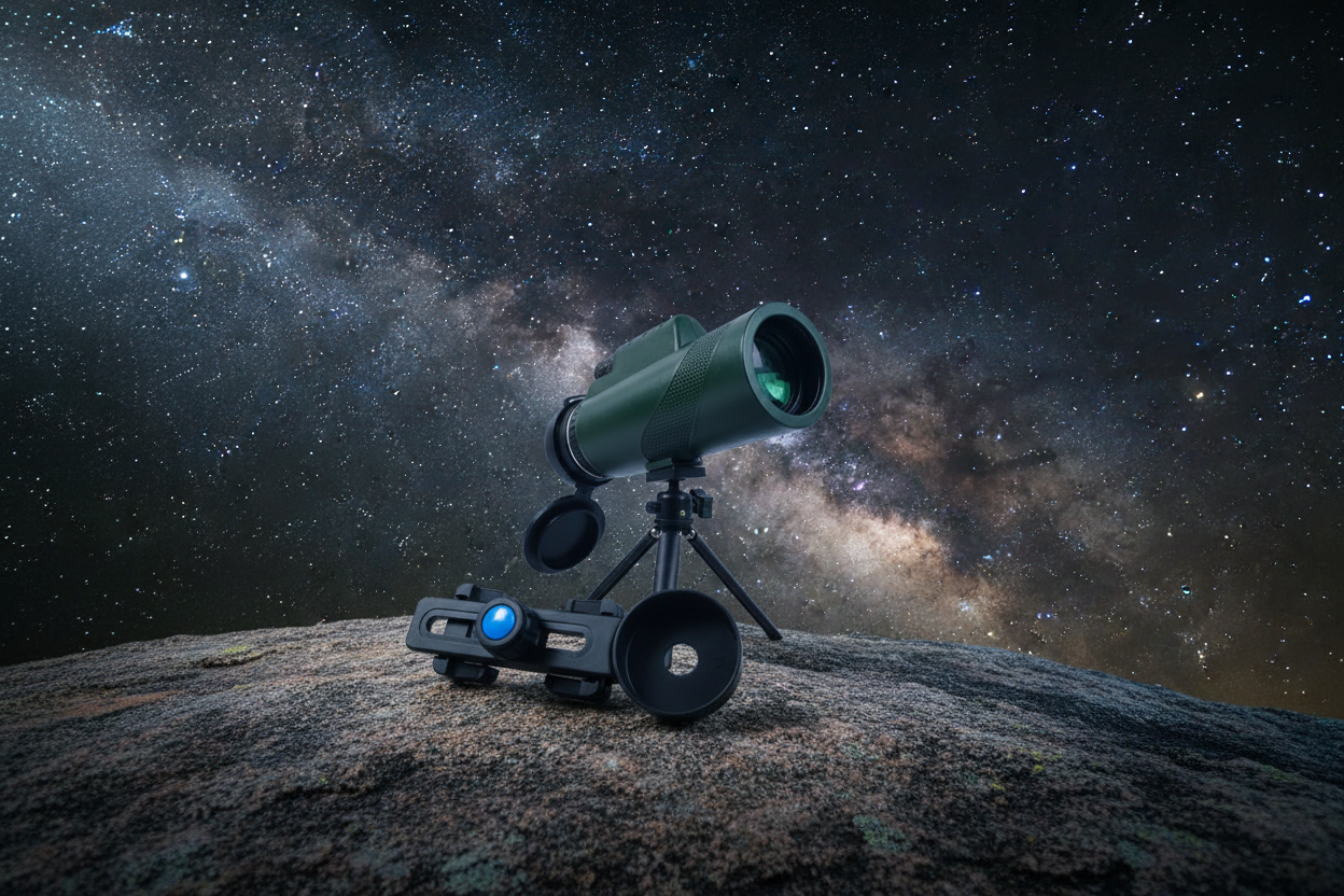 Monocular fondo estrellado